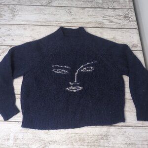 Paloma Wool Mock Neck Graphic Print Sweater